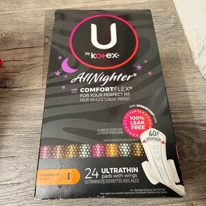 AllNighter Ultrathin Overnight Pads with Wings - 24 Count Brand new never used.